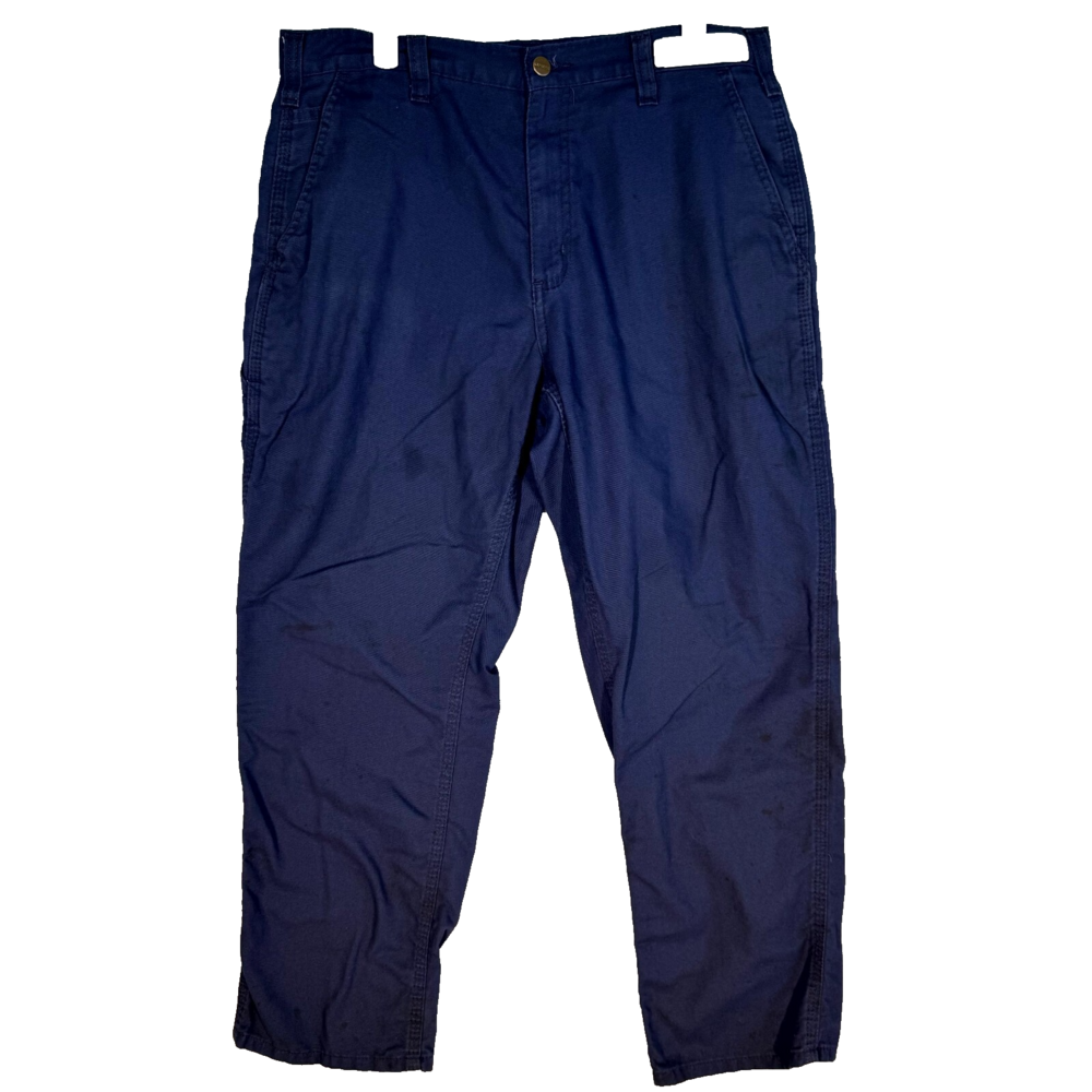 Carhartt 383-20 Carpenter Pants Men's 34x29 Navy Dungaree Fit Workwear